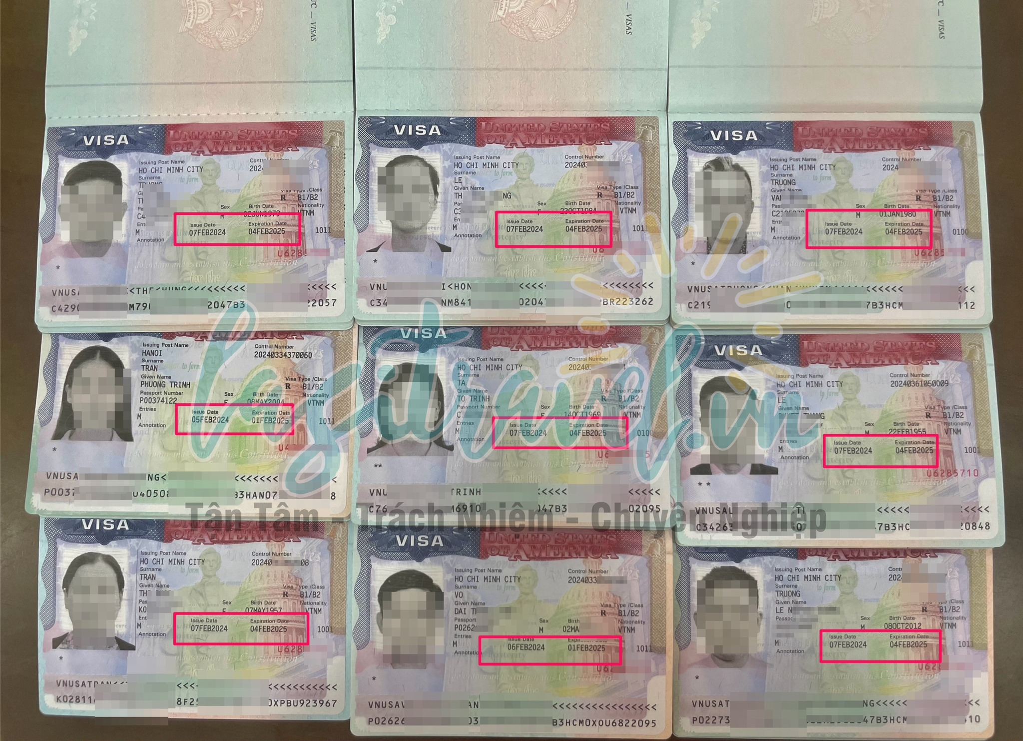 Chúc mừng quý khách hàng thành công cầm trên tay Visa Mỹ