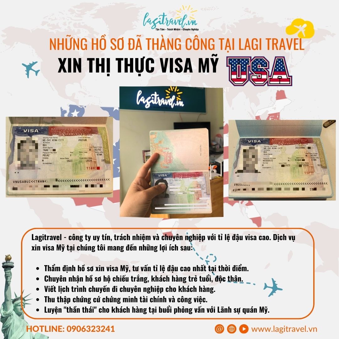 Kính gửi đến quý khách hàng hình ảnh khách hàng đậu visa Mỹ thành công tại Lagi Travel