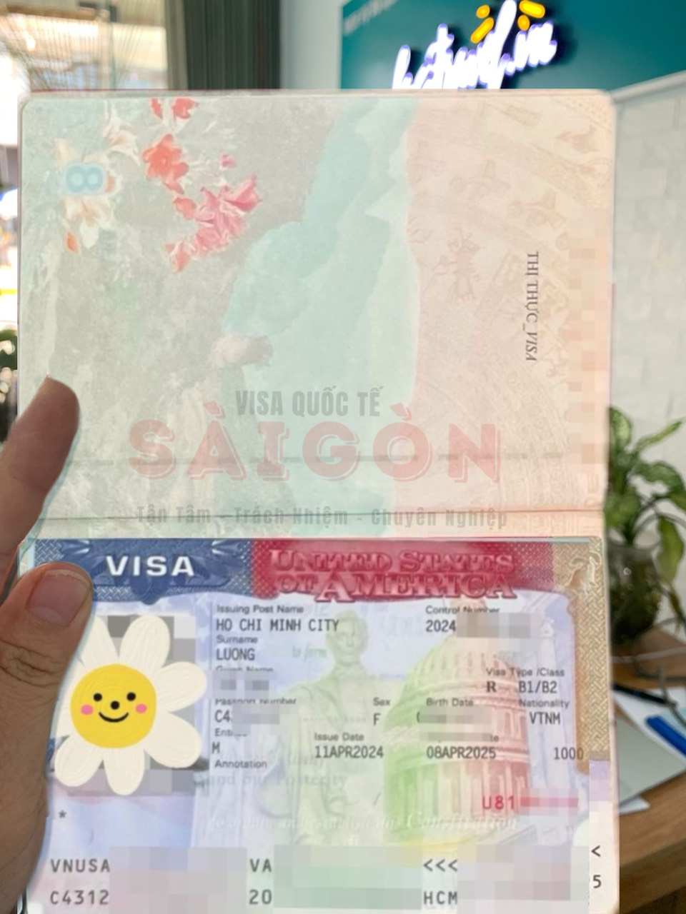 CHÚC MỪNG CHỊ LƯƠNG ĐÃ CẦM TRÊN TAY BỘ VISA MỸ