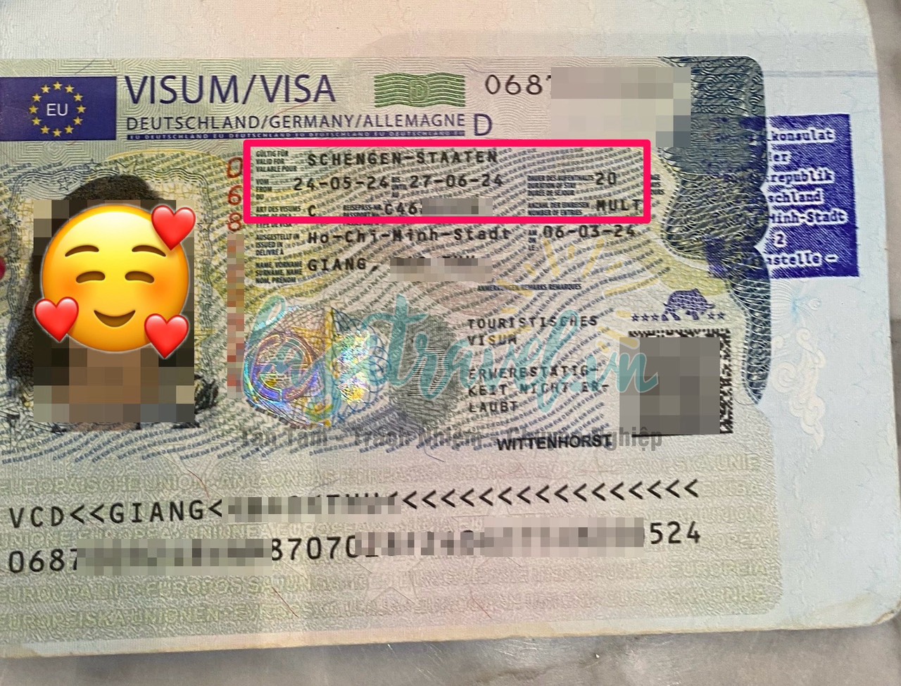 Chúc mừng quý khách hàng đã thành công cầm trên tay bộ visa Đức