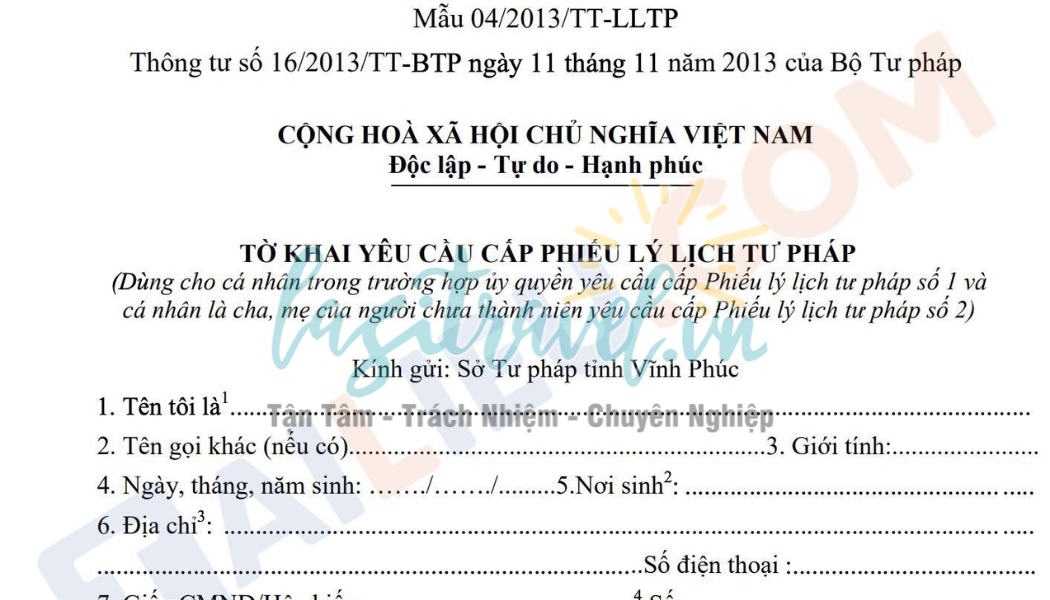 lý lịch tư pháp-LagiTravel