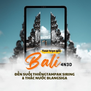 Indonesia - Bali: Đền suối thiêng Tampak Siring và Thác nước Blangsinga